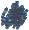 40 8x9mm Dark Aqua Amethyst Marble Cube Beads
